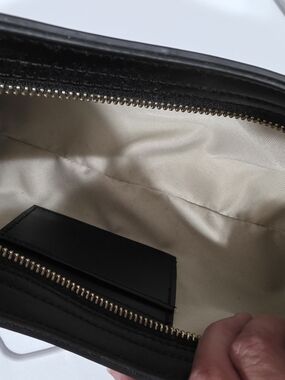 Rachel Zoe Black Shoulder Bag with Gold Hardware
